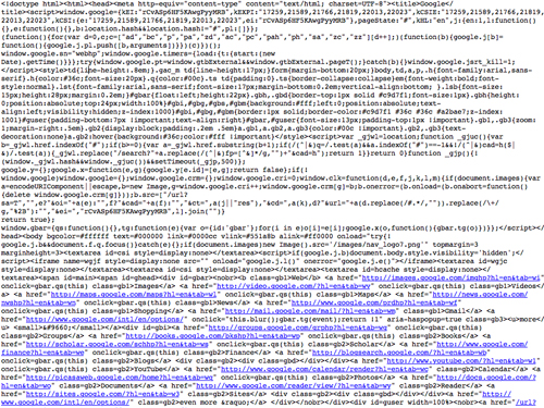 googlehomepagecode