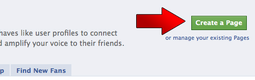 Click On Create A Page