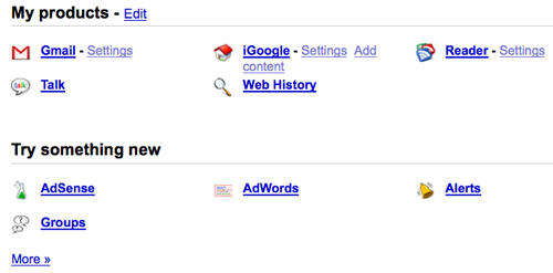 default-google-account-page
