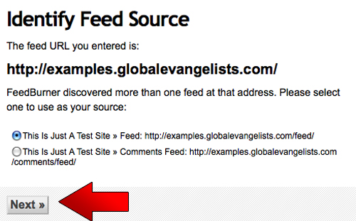 Choose The Correct Feed.