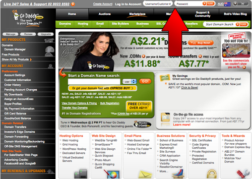 Log Into Domain Register