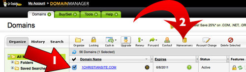 Click On Nameservers