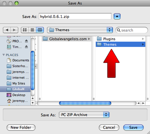 Save Theme To The Theme File